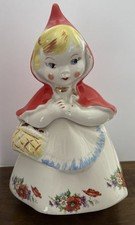 RARE Vintage Little Red Riding Hood Ceramic Cookie Jar 1940’s USA