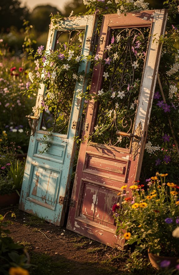 repurposed doors for gardens