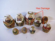 Roman Nesting Dolls Nativity Set - 9 Piece Christmas Holiday Decor **DAMAGE**