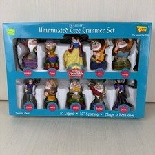 Santa's Best EZ Light Illuminated Tree Set Disney Snow White Seven Dwarfs 1999