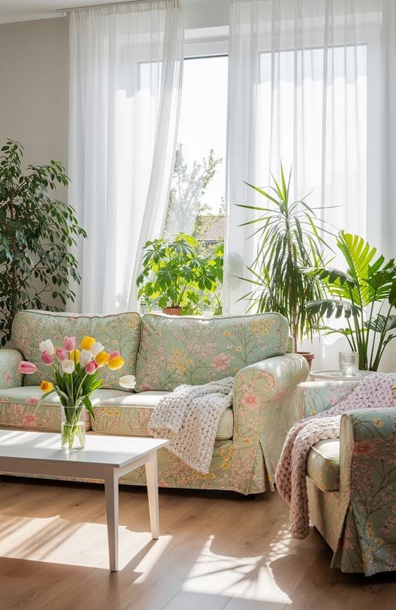 seasonal slipcovers refresh living room