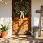 spring christian porch decor