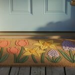 spring floral doormats welcome