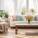 spring inspired living room decor