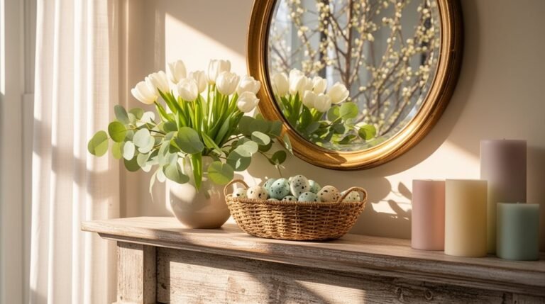 spring mantel decor inspiration