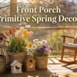spring themed porch decorations