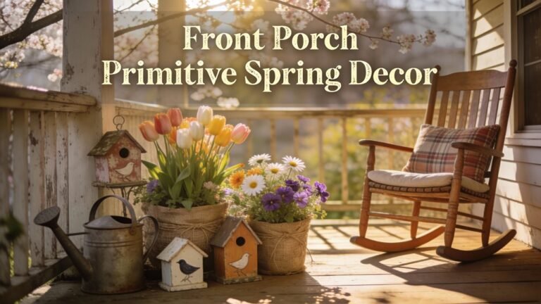 spring themed porch decorations