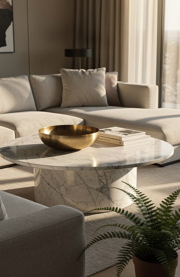 styling a marble coffee table