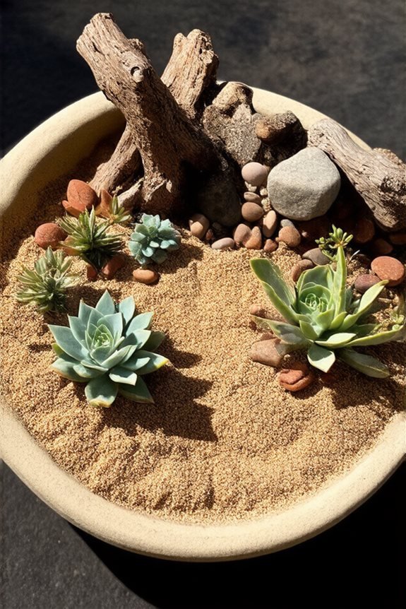 succulent miniature desert gardens