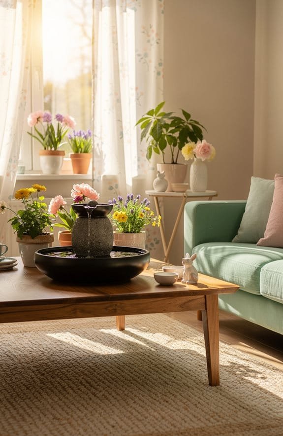 tranquil tabletop water feature
