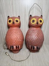 Two (2) UNION PRODUCTS Halloween OWL BLOW MOLD Vintage Blow Mold FAST SHIPPING