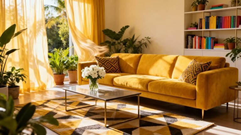 vibrant yellow spring decor