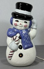Vintage Snowman Lamp