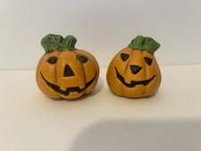 Vintage Halloween Ceramic Hand Painted Pumpkins Jack o' Lantern