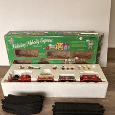 Vtg LGB Holiday Melody Express Train Set Musical Christmas Train Lights - VIDEO