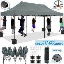 10x20ft Heavy Duty Pop up Canopy Tent Waterproof Outdoor Wedding Party Gazebo