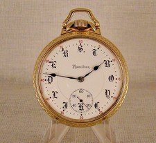 113 YEARS OLD HAMILTON "992" 21j 10k GOLD FILLED CASE 16s RAILROAD POCKET WATCH