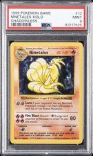 1999 POKEMON BASE SET SHADOWLESS #12 NINETALES-HOLO PSA 9