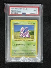 1999 Pokemon Base Set Shadowless Nidoran 55/102 PSA 9 MINT