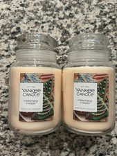 2 NEW YANKEE CANDLE CHRISTMAS COOKIE SCENTED 22oz LARGE JAR WITH UP TO 150 HOUR