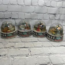 4 VTG 1997 Disney Beauty And The Beast Snow Globe- Ocean Spray Bell & The Beast