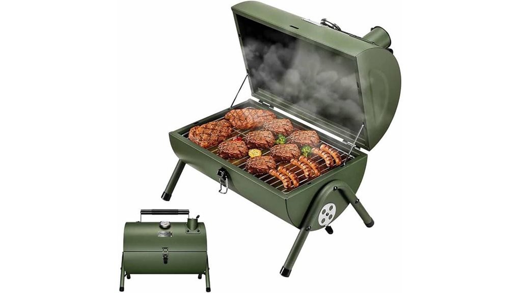 adjustable portable charcoal smoker