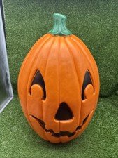 Blow Mold Halloween Pumpkin Don Featherstone Union Products LED Bulb Lighted