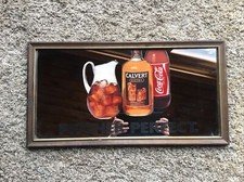 CALVERT & COCA COLA Bar Vintage Advertising Mirror- Great!