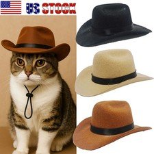 Cat & Dog Halloween Costumes Pet Cowboy Costume for Dogs Cat Cowboy Hat Cosplay