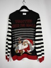 CHRISTMAS SANTA Jumper - Large - Black - Great Condition - Men’s