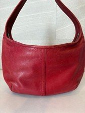 COACH 9219 Crescent Shoulder Bag Leather Red Authentic Vintage From Japan