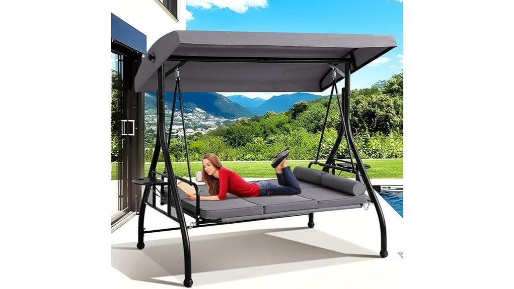 comfortable outdoor swing seating