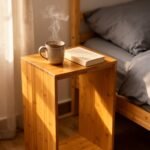 compact bamboo side tables