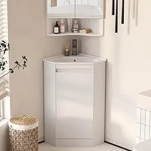 24 Corner Bathroom Vanity Sink Combo