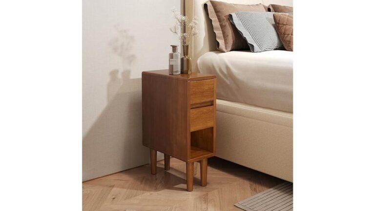compact two drawer nightstand