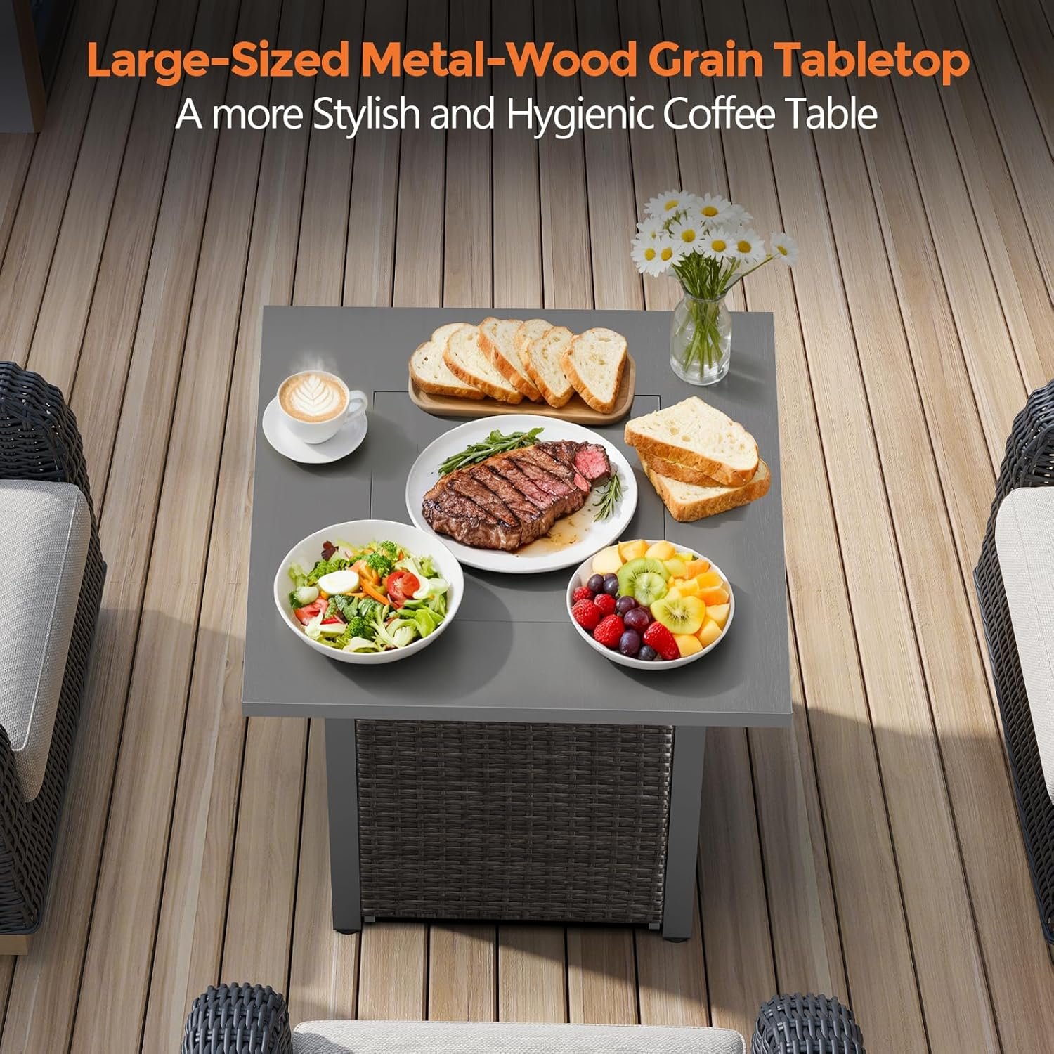 Cowsar 28" Propane Fire Pit Table