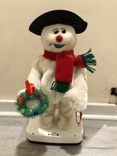 CUSTOM Gemmy Christmas Dancing Spinning Frosty the Snowman sings "Rudolph"