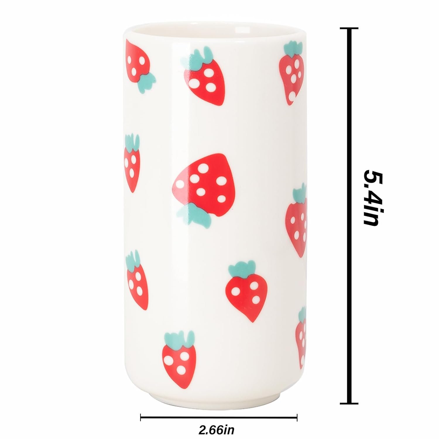 Cute Ceramic Strawberry Vase - Unique Decor