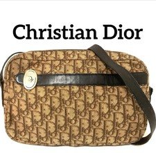 DDP Christian Dior Vintage Trotter Shoulder Bag Brown Authentic Free shipping