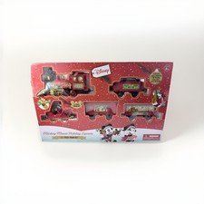Disney Mickey Mouse Holiday Express 21 Piece Train Set Light Sound Christmas New