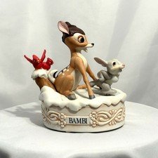 Disney Musical Memories Bambi Music Box Vintage Limited Edition Deer Rabbit
