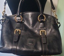 Dooney & Bourke Florentine Leather Brisstol Satchel Smooth Black Leather