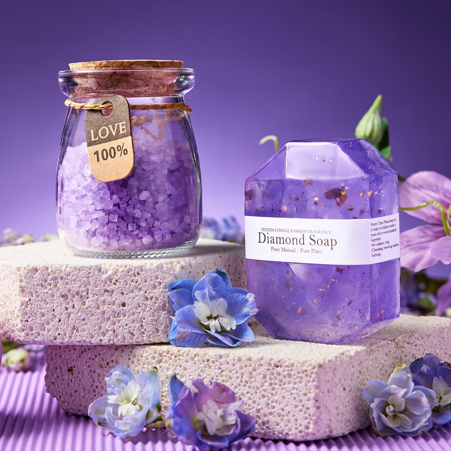 Elegant Lavender Spa Gift Basket Set
