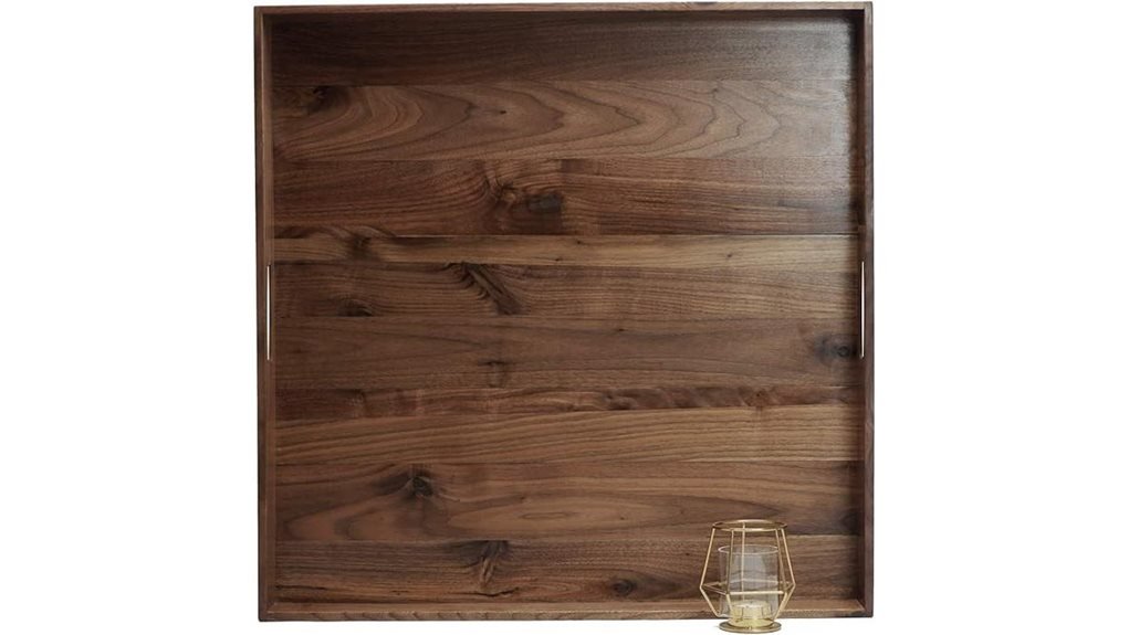 elegant wooden serving tray