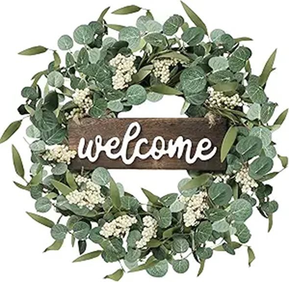eucalyptus wreath with welcome