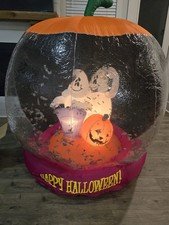 Gemmy 2006 Airblown Inflatable Whirlwind Globe 6ft Halloween Ghosts Flying Bats