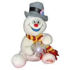 Gemmy Animated Frosty The Snowman Light Up Snowflake Singing Movement Sound 8 In
