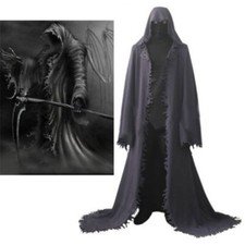 Grim Reaper Cosplay Costume Cloak Full Set Mask Halloween Custom Made Unisex New