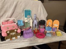 Lot Of More Then 20 Miscellaneous Barbie Furniture, Car And Accessories