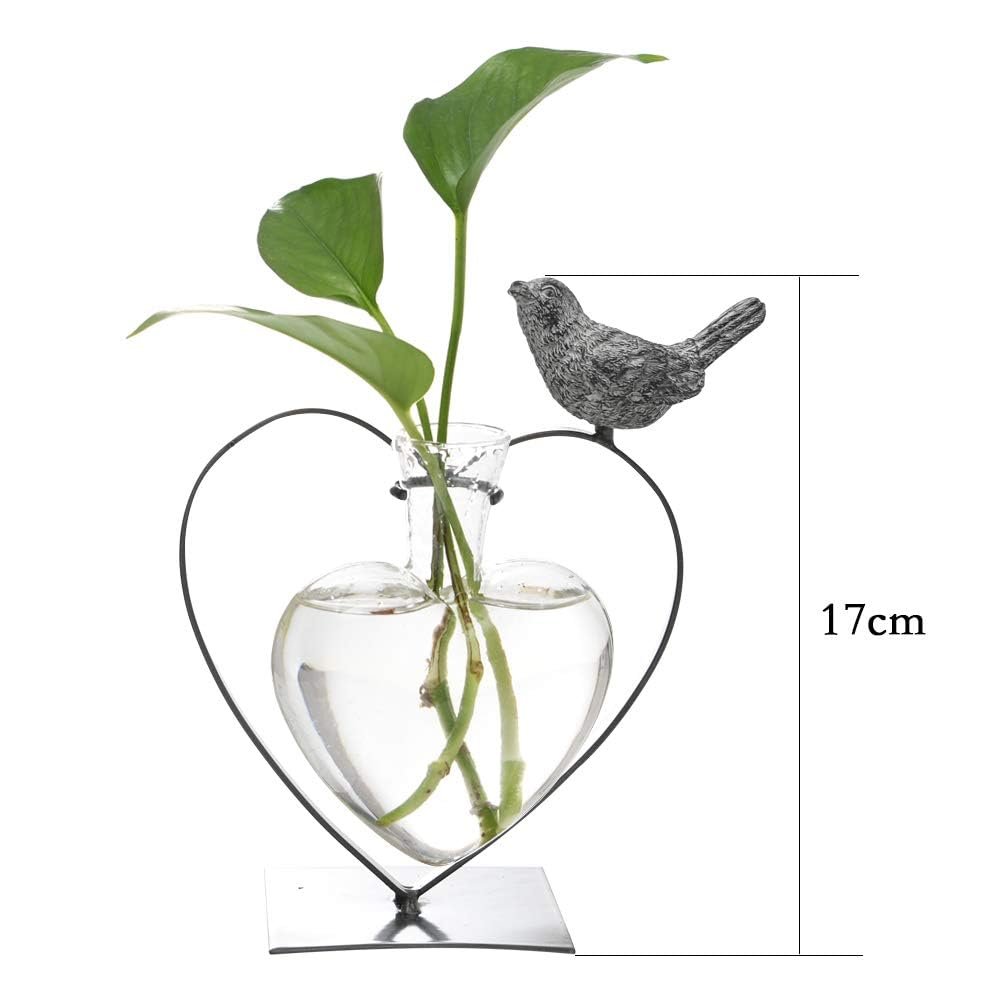 Marbrasse Glass Bird Planter Vase